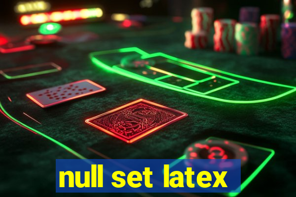 null set latex